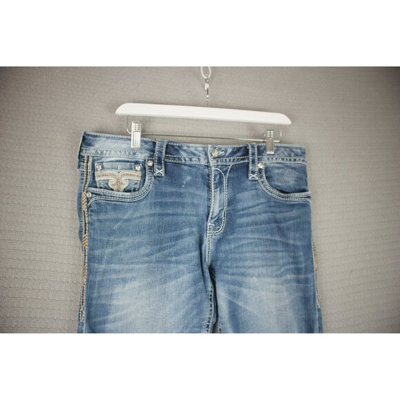 Rock Revival Easy Boot Pilkin Cut Embroidered 32W - Picture 3 of 8